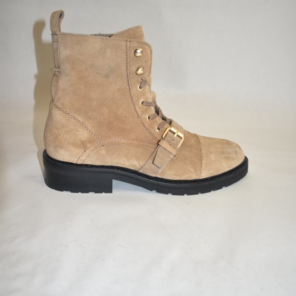 ALLSAINTS Donita Suede Combat Boot Tan Brown 41 EU 11 US - Picture 3 of 9